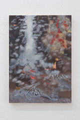 Inga Meldere, <em>Dolphins and the Light</em>, 2024, Oil on paper, 29.6 x 41.5 cm – Thumbnail preview