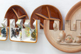 Javier Carro Temboury, <em>Intercontainers (Time no Longer), </em>2023, Second-hand ceramics, industrial cut, 138 x 32 x 4 cm – Thumbnail preview