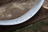 Johanna Charlotte Trede, <em>c: ’m</em> (detail), 2026, Found wood, gifted wood, 61 × 150 × 13 cm – Thumbnail preview