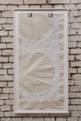 Johanna Charlotte Trede, <em>a: I like weak paper 2</em>, 2026, Wall paint on paper, framed, 71.5 × 137 cm – Thumbnail preview