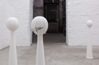 Lisa Sifkovits, <em>Catching old ghosts looming over the city,</em> 2025, Pencil on paper, each 75 × 15 × 15 cm – Thumbnail preview