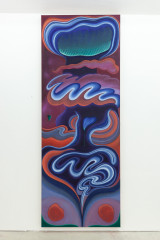 Marianne Vlaschits, <em>10% Hope, 60% Anger, 10% Doubt, 20% Satisfaction</em>, 2024, Flashe and acrylics on burlap, 270x100cm – Thumbnail preview