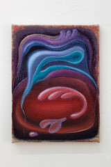 Marianne Vlaschits, <em>Wednesday</em>, 2023, Flashe, acrylics and oil on burlap, 40x30cm – Thumbnail preview