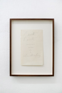 Nicolas Jasmin, <em>Untitled (L'Insecte notice), </em>2025, Pencil on paper, framed, 12 x 19 cm* – Thumbnail preview