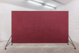 Nicolas Jasmin, <em>Paravent (sunset red)</em>, 2025<em>, </em>Wood frame, plaster board, paint, metal, rubber wheels, 348 x 192 x 46 cm – Thumbnail preview