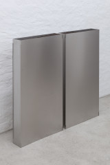 Rosario Aninat and Simon Shim-Sutcliffe, <em>Baby Teeth</em>, 2024, Stainless steel, dirt, typographic sorts – Thumbnail preview