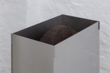 Rosario Aninat and Simon Shim-Sutcliffe, <em>Baby Teeth</em>, 2024, Stainless steel, dirt, typographic sorts (detail) – Thumbnail preview