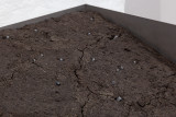 Rosario Aninat and Simon Shim-Sutcliffe, <em>Baby Teeth</em>, 2024, Stainless steel, dirt, typographic sorts (detail) – Thumbnail preview